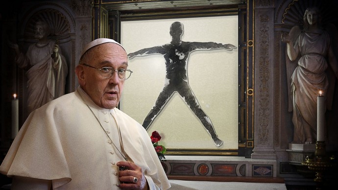 Папа Франциск объяснил прихожанам опасность греха на поперечном сечении черной, иссохшей души