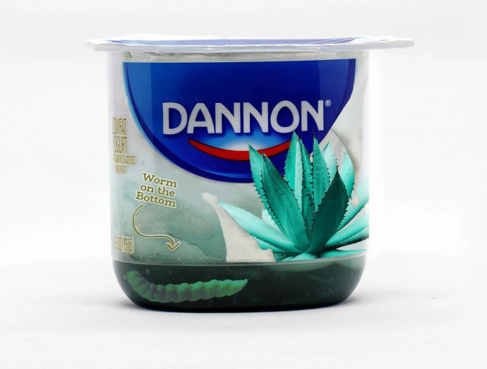 Новый йогурт Dannon Blue Agave с галлюциногенным червём