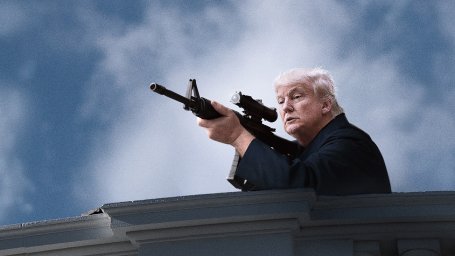 - Смотрите, он все-таки пришел! Вспоминает гость инаугурации Трампа лежащего с винтовкой на соседней крыше