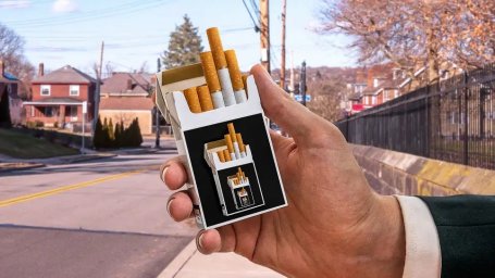 FDA требует, чтобы на пачках сигарет было изображение пачки сигарет, которая сама имеет меньшее изображение пачки сигарет