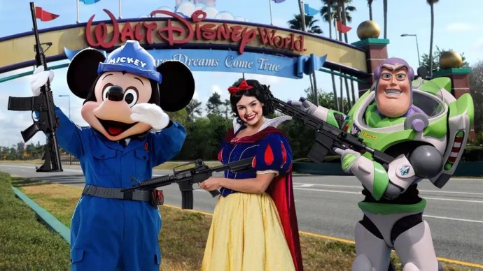 Disney World укрепляет границы вооруженными персонажами, поскольку парк объявляет о плане отделения от Флориды