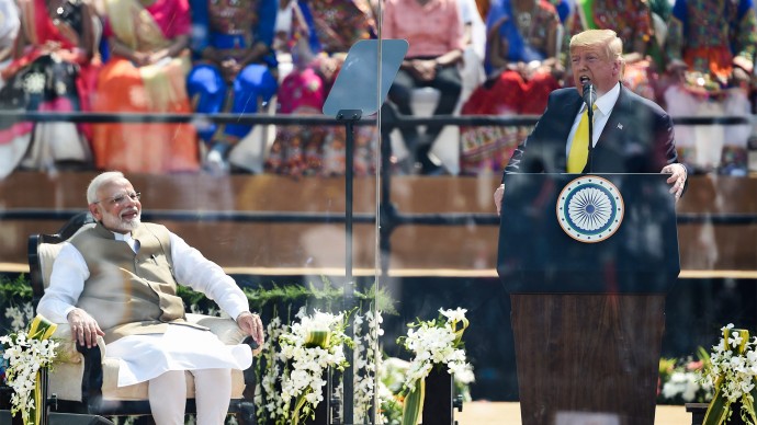 Трамп в Индии поприветствовал расцвет отношений между двумя планетами